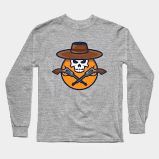 Cowboy skeleton with revolvers Long Sleeve T-Shirt